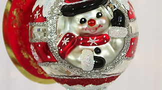 Christopher Radko A Frosty Hello Little Gem Snowman 1021066 Christmas Ornament
