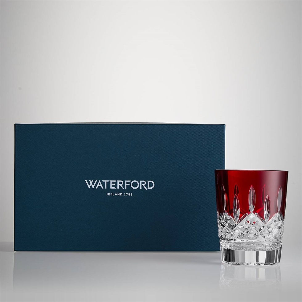 Thumbnail: Waterford Crystal Lismore Set of 2 Red Double Old Fashioned, 12.5 oz 1078636