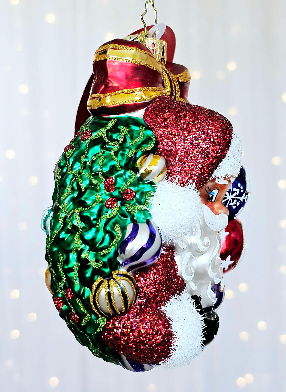 Thumbnail: Christopher Radko Smiling Through 2024 Santa 1021932 Christmas Tree Ornament