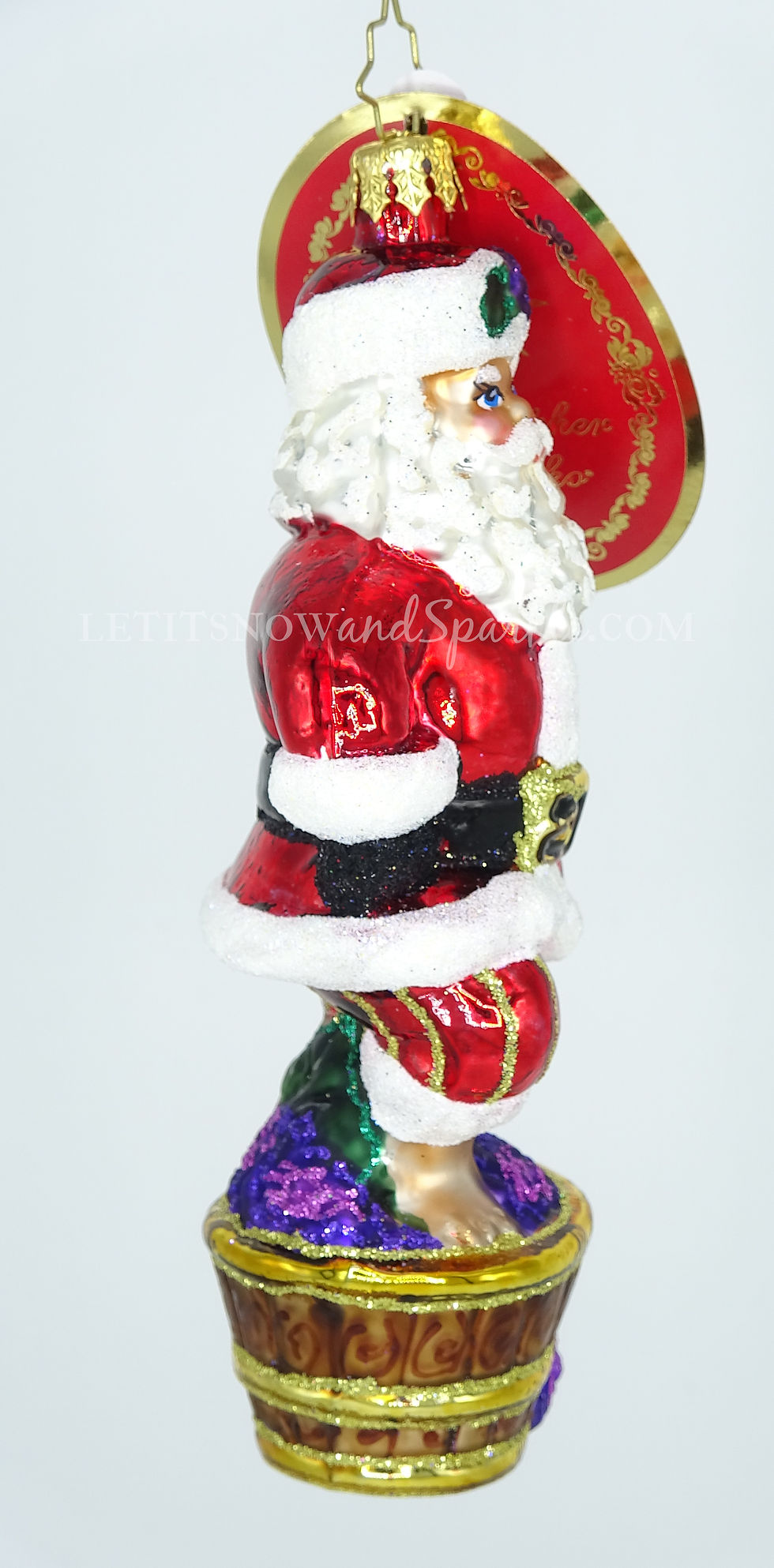 Thumbnail: Christopher Radko Santa's Christmas Spirit Wine Making 1019874 Ornament