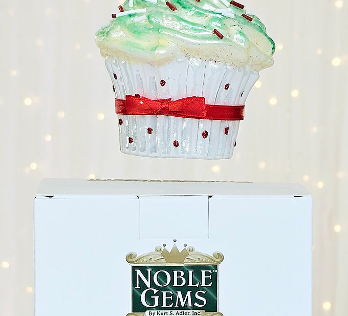 Kurt Adler Noble Gems™ Glass Cupcake Ornament NB1769