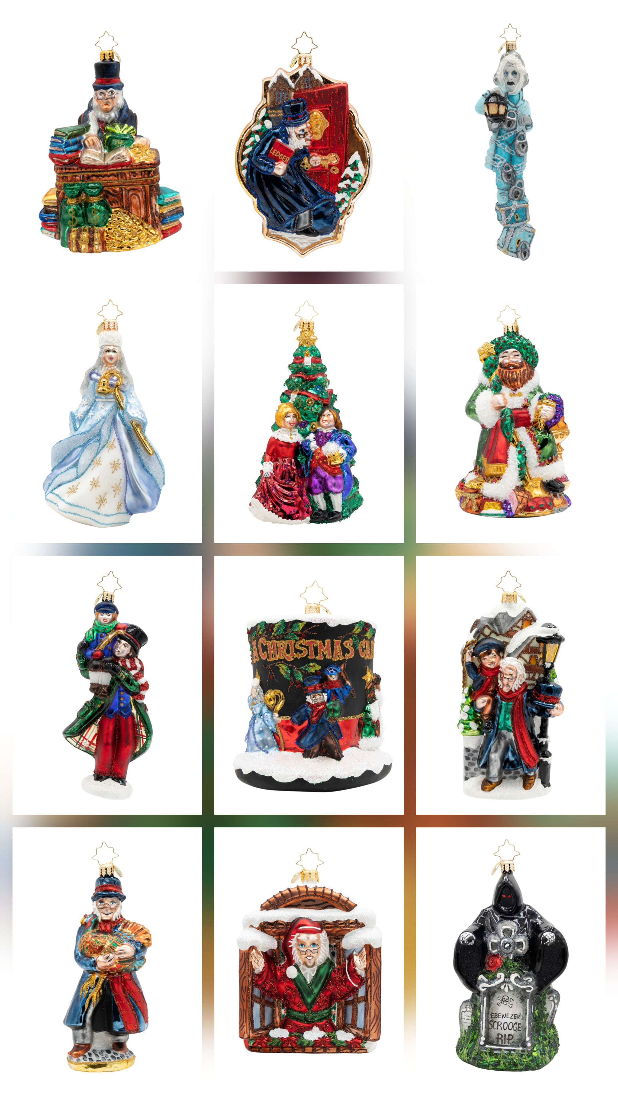 Christopher Radko 2026 Set of 12 A Christmas Carol Theme OOM 6010208