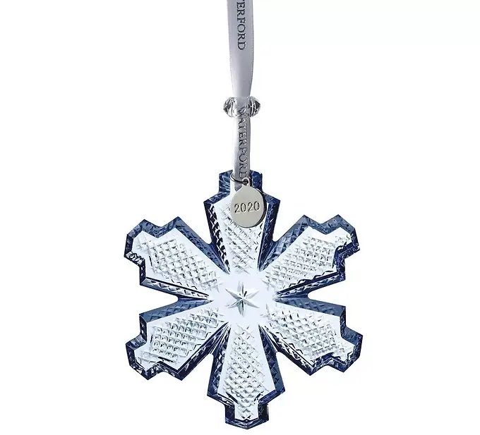 Waterford 2020 Topaz Snowcrystal 1056302 Christmas Ornament