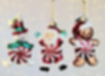 Kurt S. Adler Noble Gem S/3 Peppermint Santa Gingerbreadman Snowman NB1627