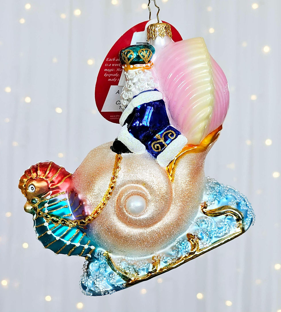 Christopher Radko A Seahorse Drawn Carriage Santa 1020443 Christmas Ornaments