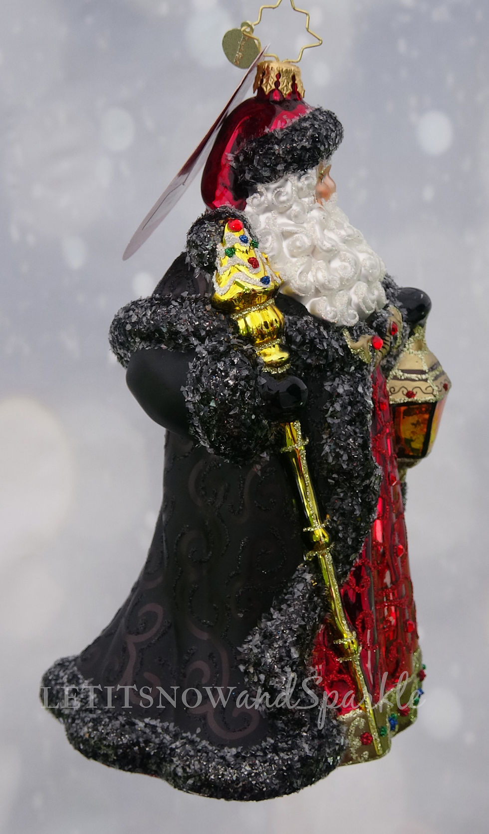 Thumbnail: Christopher Radko Ebony Clad Mr. Claus Santa 1019803