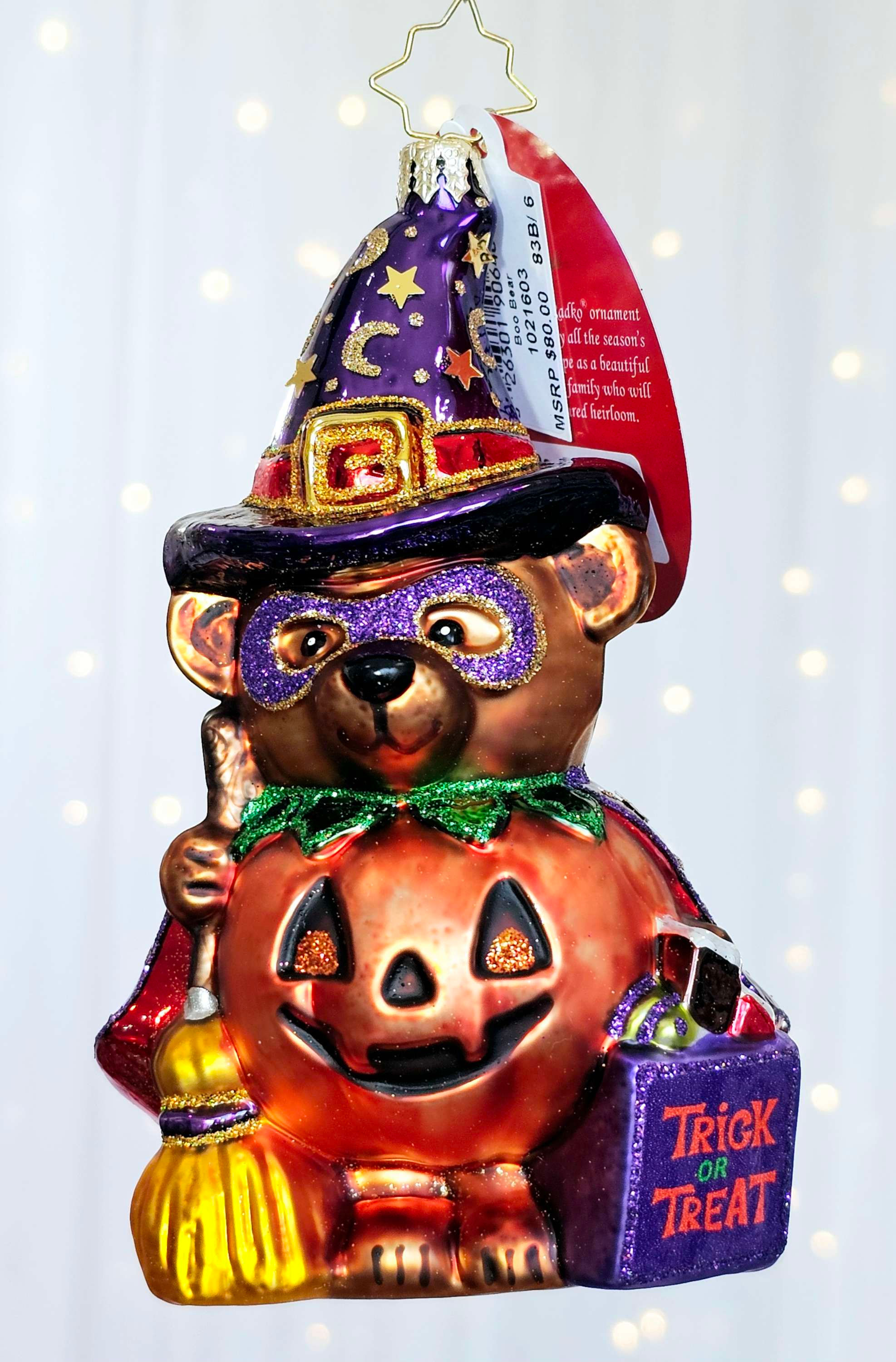 Christopher Radko Boo Bear 1021603 Halloween Ornament