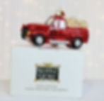 Kurt S. Adler Noble Gems Red Truck with Hay Ornament NB1320
