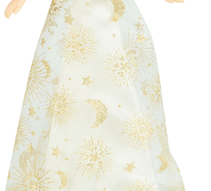 Gisela Graham London 11.5" Cream Gold Celestial Angel Tree Topper G79362