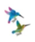 Kurt Adler Noble Gems 4.75 Set of 2 Glass Hummingbird Clip-On Ornaments NB1676