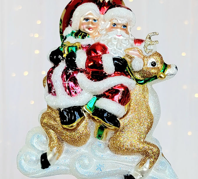 Christopher Radko A Reindeer Built For Two 1021071 Christmas Ornament