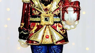 Kurt S. Adler 7" Bellissimo Nutcracker Glass Christmas Ornament BELL0025