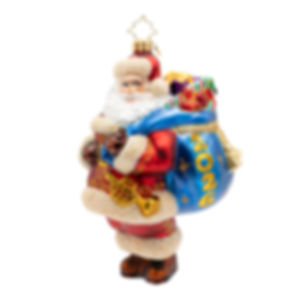 Christopher Radko 2026 A Bag Full of Memories 1022784 Dated Santa Christmas Ornament
