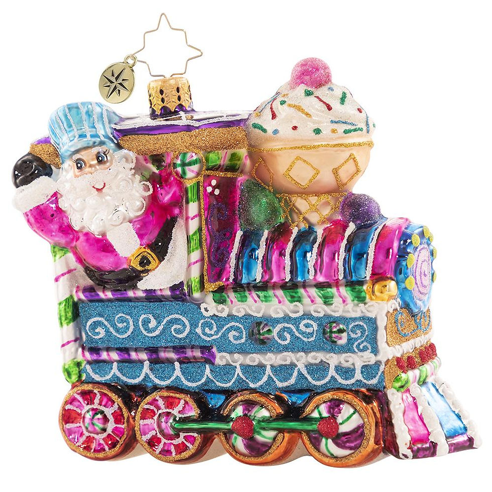 Thumbnail: Christopher Radko Santa's Sugary Dream Machine Train 1020621 Christmas Ornament