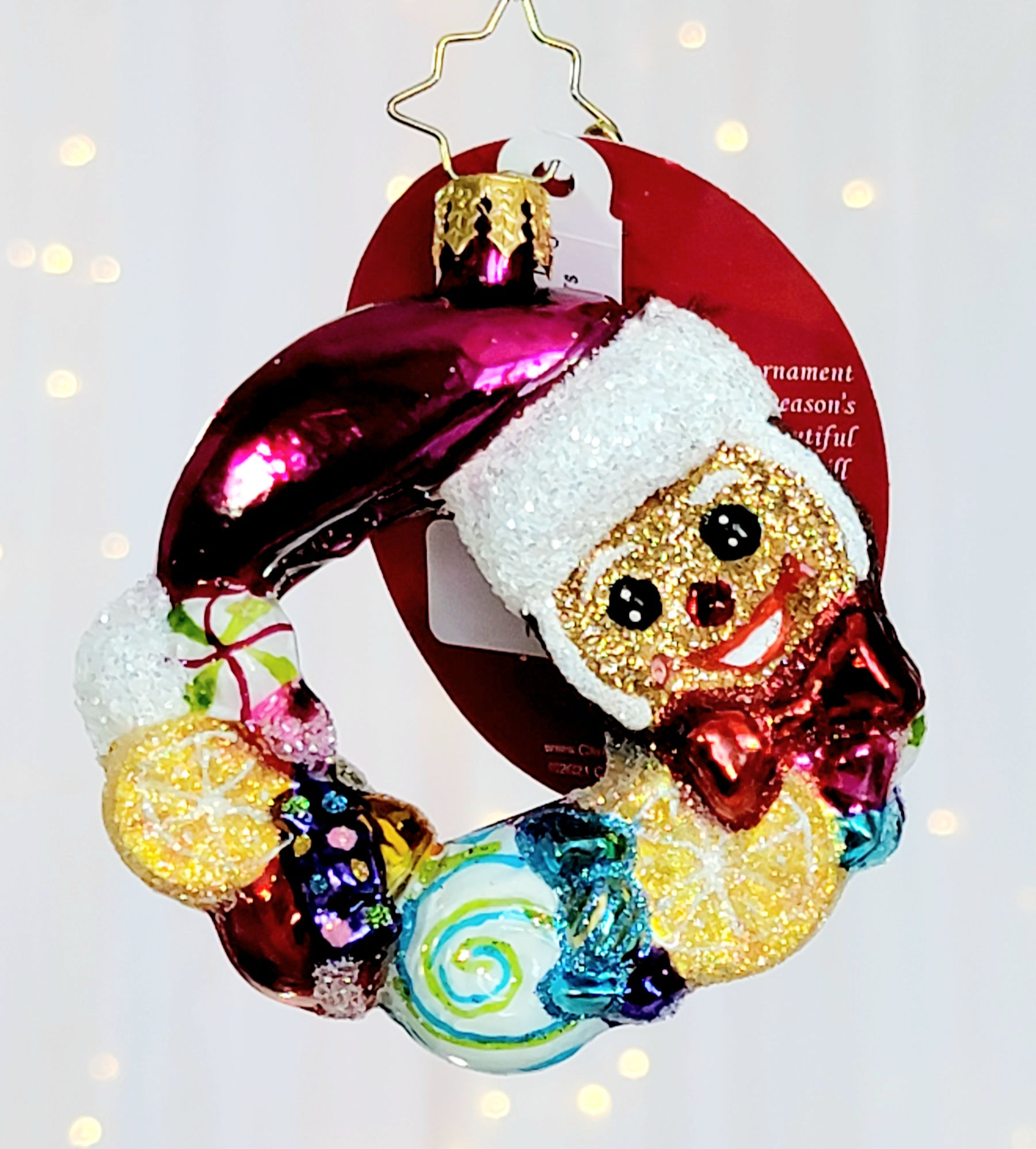 Christopher Radko Little Gem Swirling With Sweets Wreath 1020666 Ornament