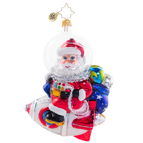 Thumbnail: Christopher Radko Galactic Christmas Delivery Santa 1020705 Christmas Ornament