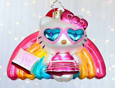 Hello Kitty x Christopher Radko Handmade Glass Ornament (Pool Party) - Thumbnail 4