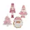 Thumbnail: Kurt S. Adler 4.5" Set of 4 Nutcracker, Tree, Santa, Santa head Ornaments T2876