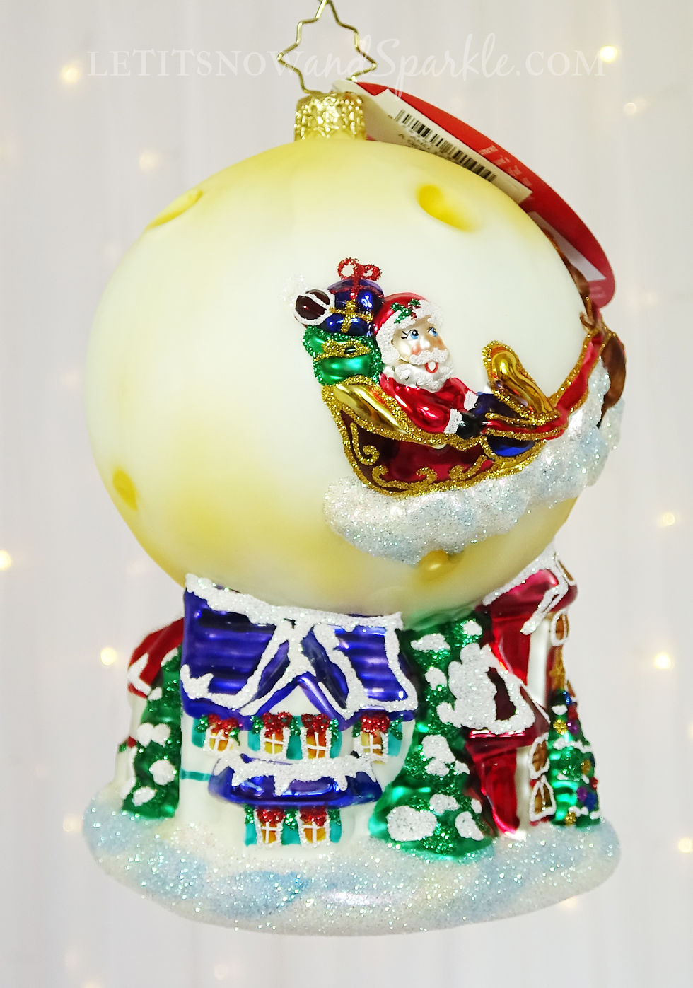Thumbnail: Christopher Radko And To All A Good Night! Santa 1020975 Christmas Ornament