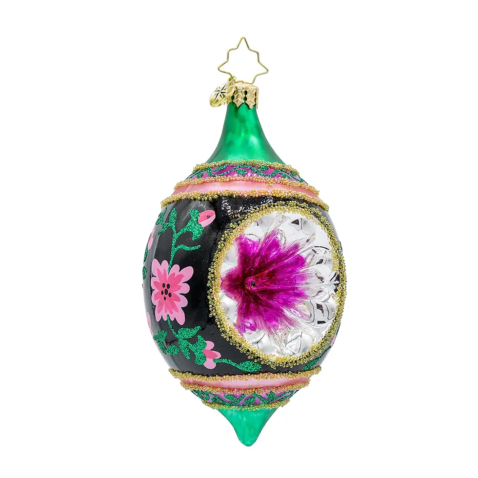 Thumbnail: Christopher Radko Fantasia Ornament Midnight Blossom Drop 1022478