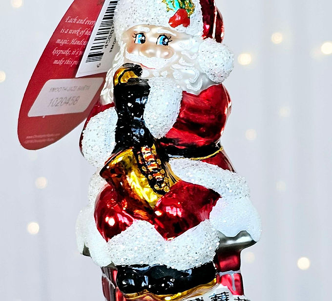 Christopher Radko Smooth Jazz Santa 1020458 Unique Christmas Ornament