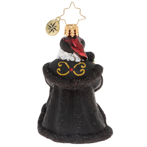 Thumbnail: Christopher Radko Ebony Clad Mr. Claus Gem 1020255 Unique Christmas Ornament