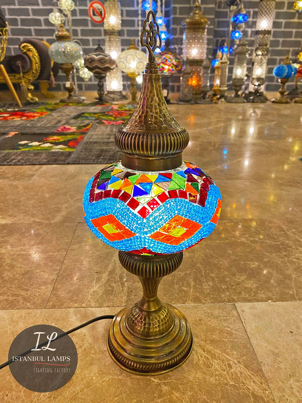 Thumbnail: Turkish\Moroccan Mosaic Stained Glass Table Lamp