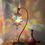 Thumbnail: Bohemian Copper Filigree Mosaic Turkish Swan Neck Table Lamp