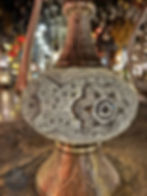 Thumbnail: Bohemian Turkish/Moroccan Stained Glass Mosaic Table Lamp - Handcrafted Elegance