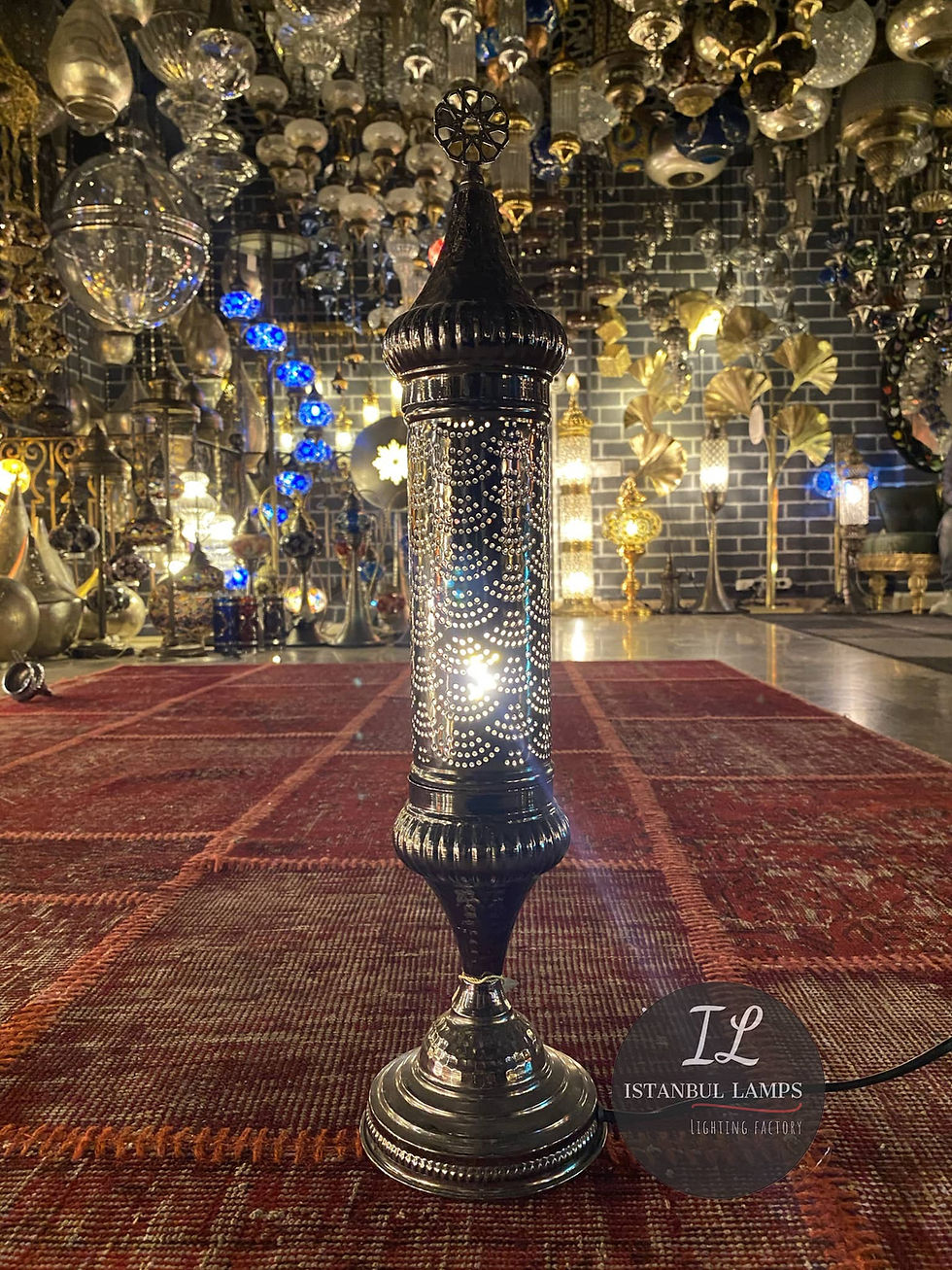 Thumbnail: Cylinder Moroccan/Ottoman Table Lamp