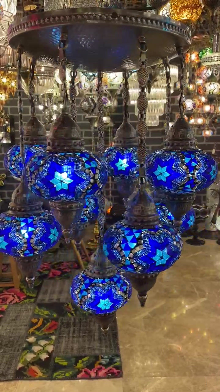 Thumbnail: Turkish/Moroccan Mosaic Pendant Chandelier | Bohemian Interior Lighting