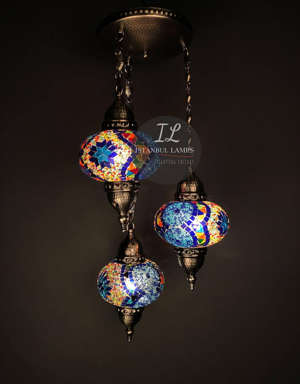 Thumbnail: Turkish/Moroccan Mosaic Chandelier | Bohemian Lights