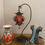 Thumbnail: Bohemian Copper Filigree Mosaic Turkish Swan Neck Table Lamp