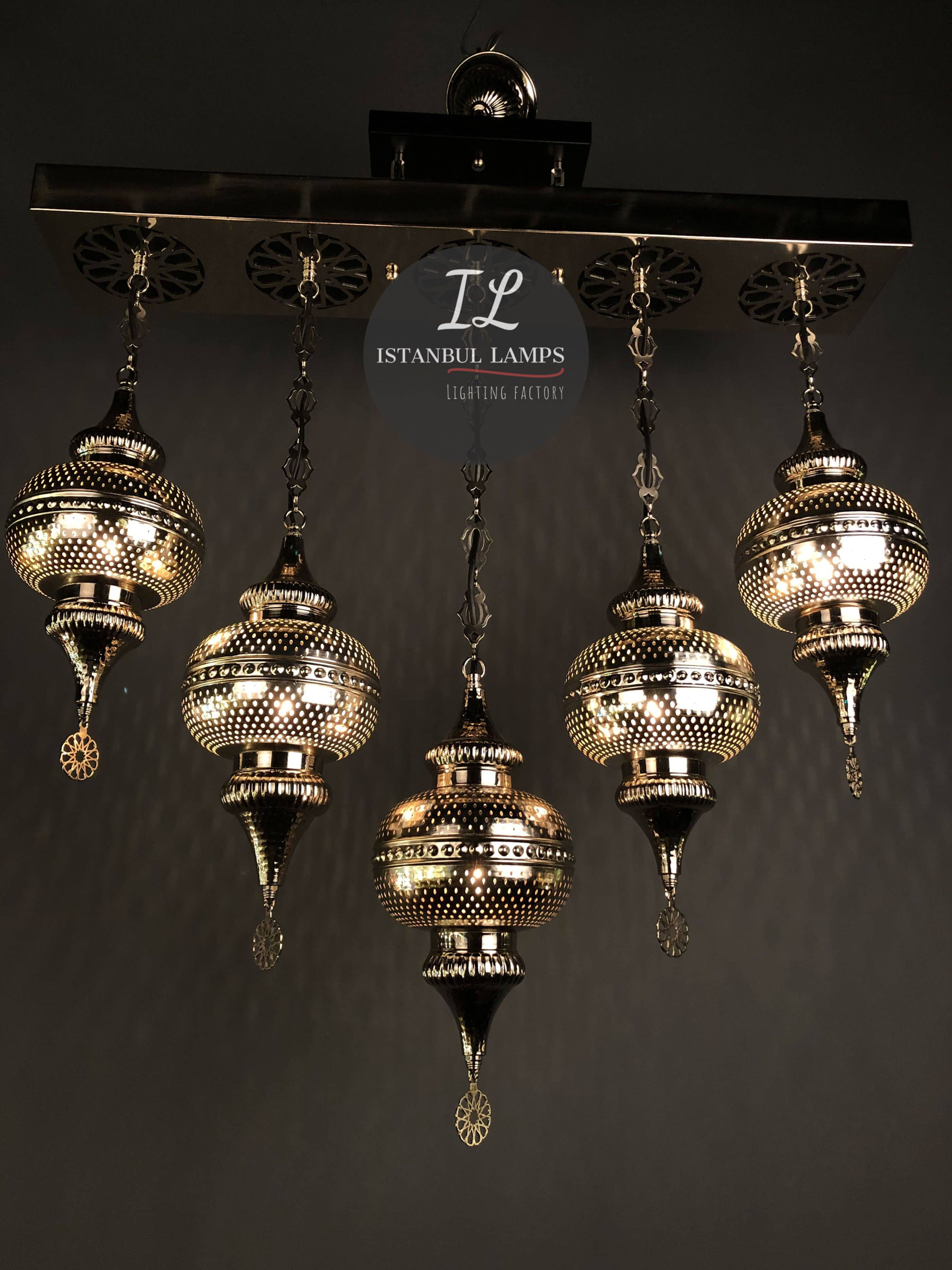 Nickel-Plated Turkish Rectangle Chandelier