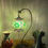 Thumbnail: Bohemian Copper Filigree Mosaic Turkish Swan Neck Table Lamp