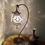 Thumbnail: Bohemian Copper Filigree Mosaic Turkish Swan Neck Table Lamp