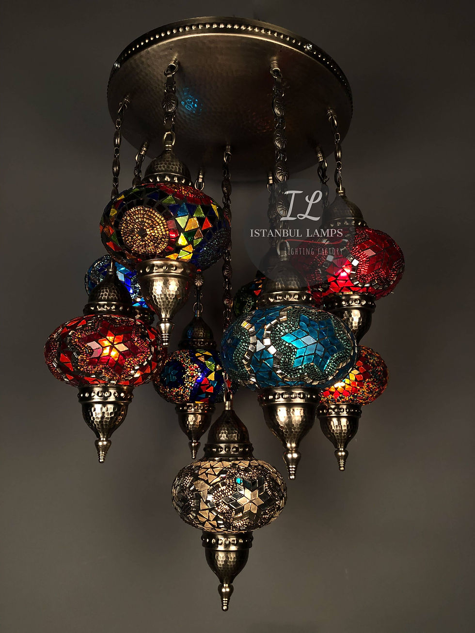 Thumbnail: Turkish/Moroccan Mosaic Pendant Chandelier | Bohemian Interior Lighting