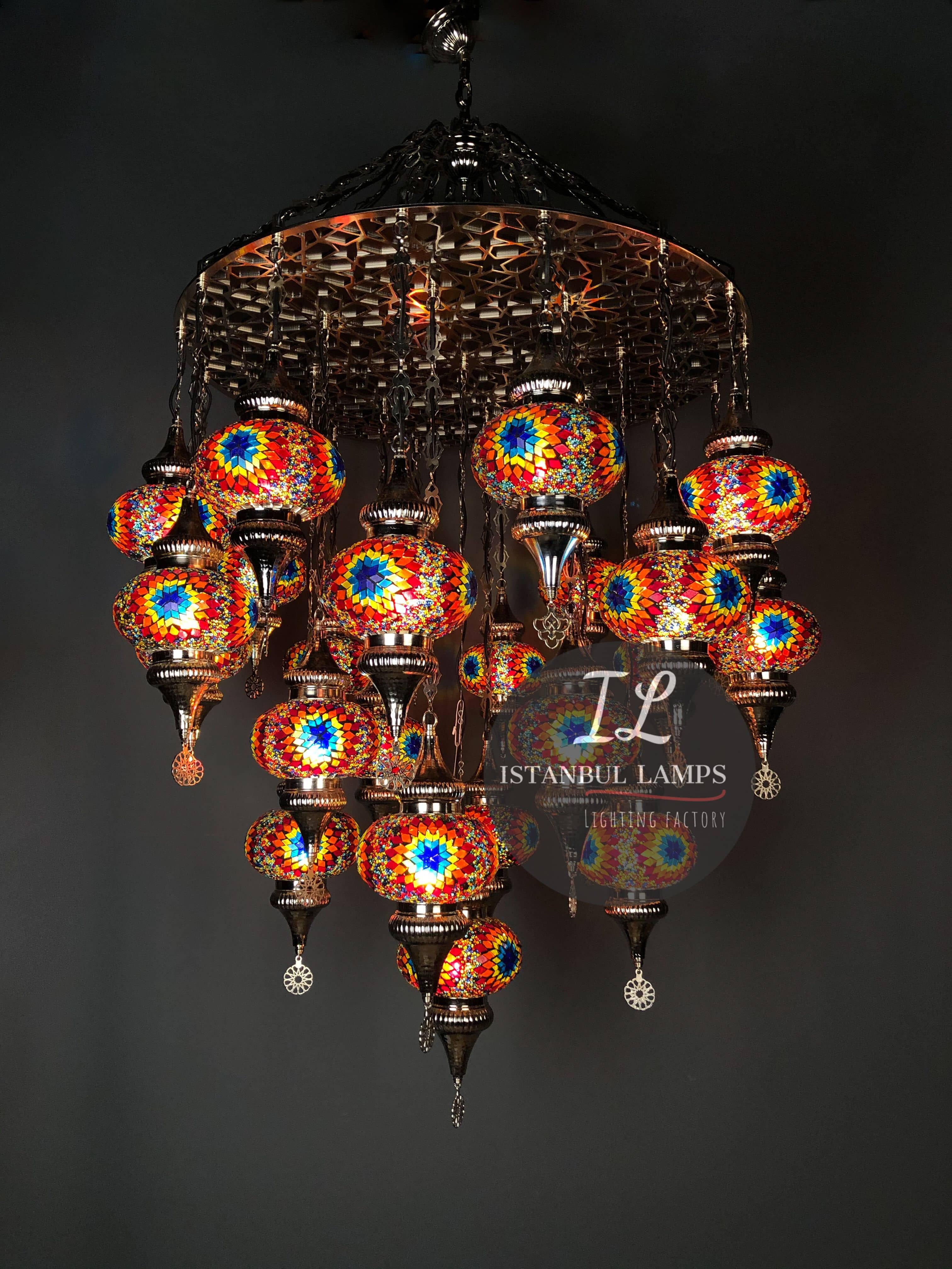 Turkish/Moroccan Mosaic Living Room Chandelier