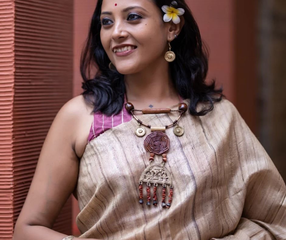 Ratnavali Dokra Necklace & Earrings set