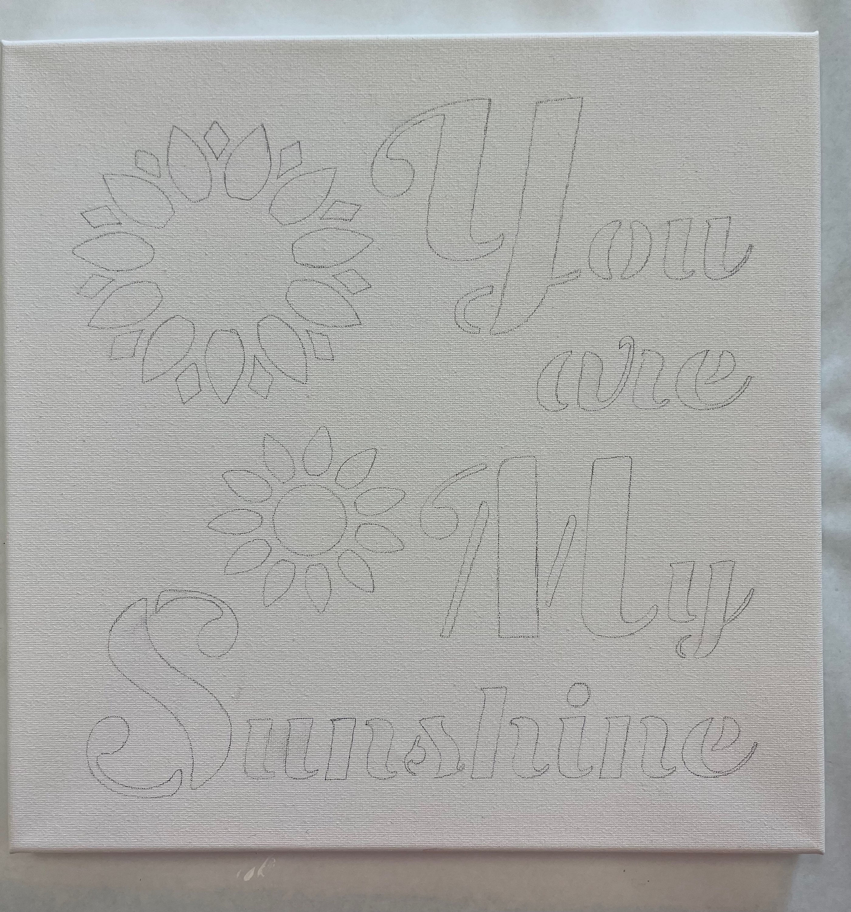 Canvas - with stencil 12x12