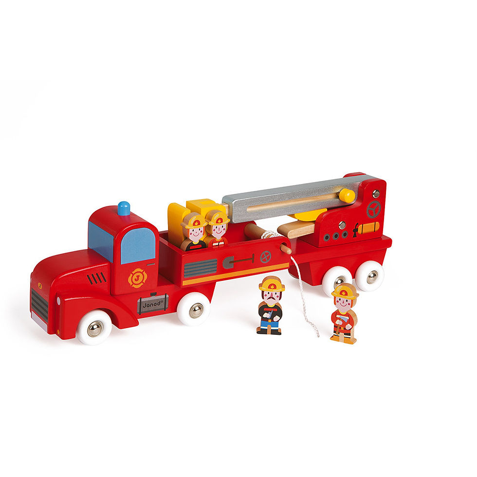 Thumbnail: MAXI CAMION DEI POMPIERI IN LEGNO CM.40