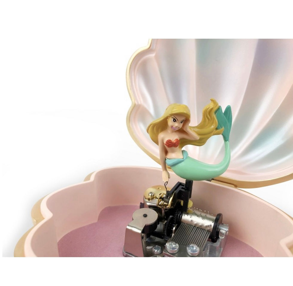 Miniatura: Carillon Manovella La Sirenetta Conchiglia cm. 11,5