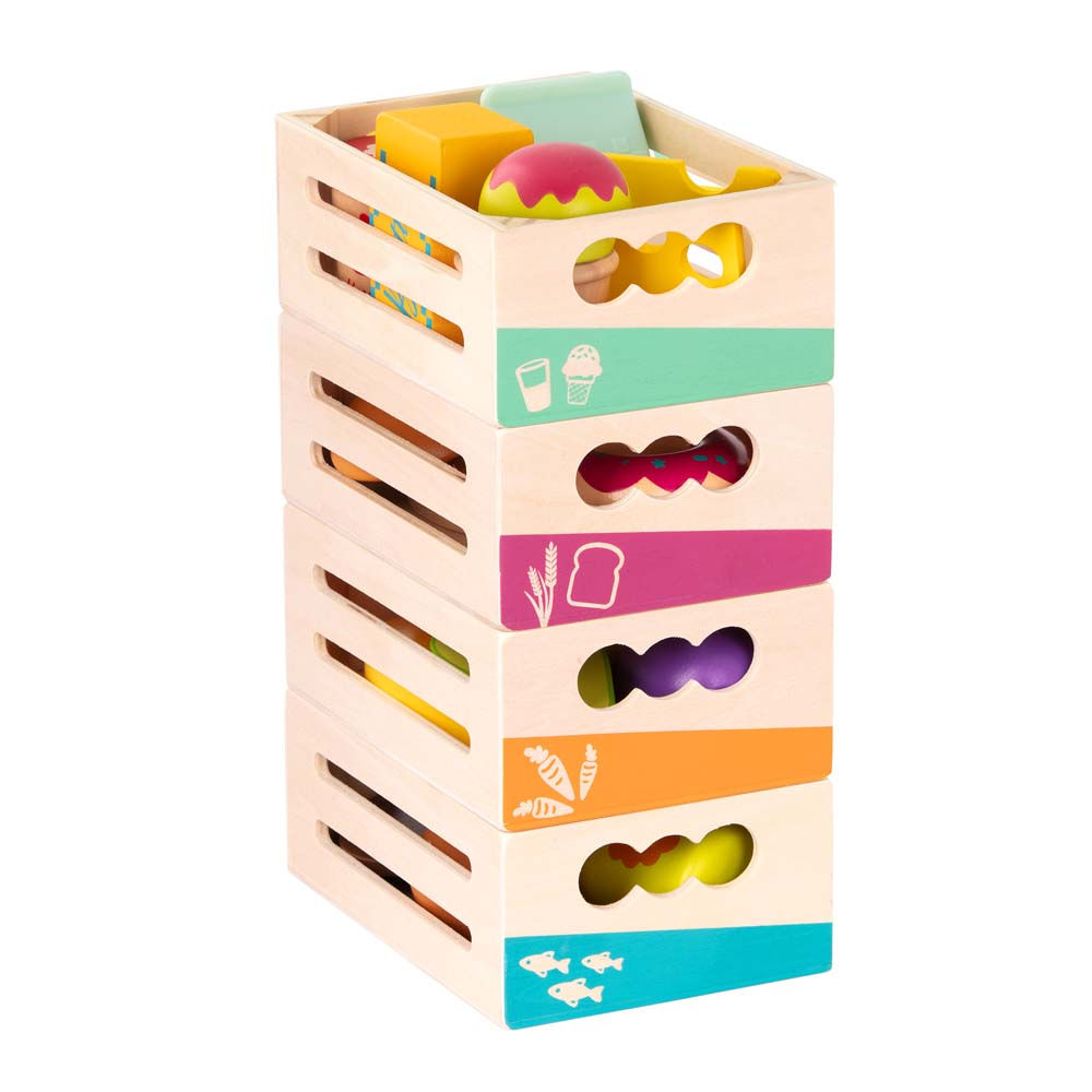 Kit 4 Scatole Legno con Cibo