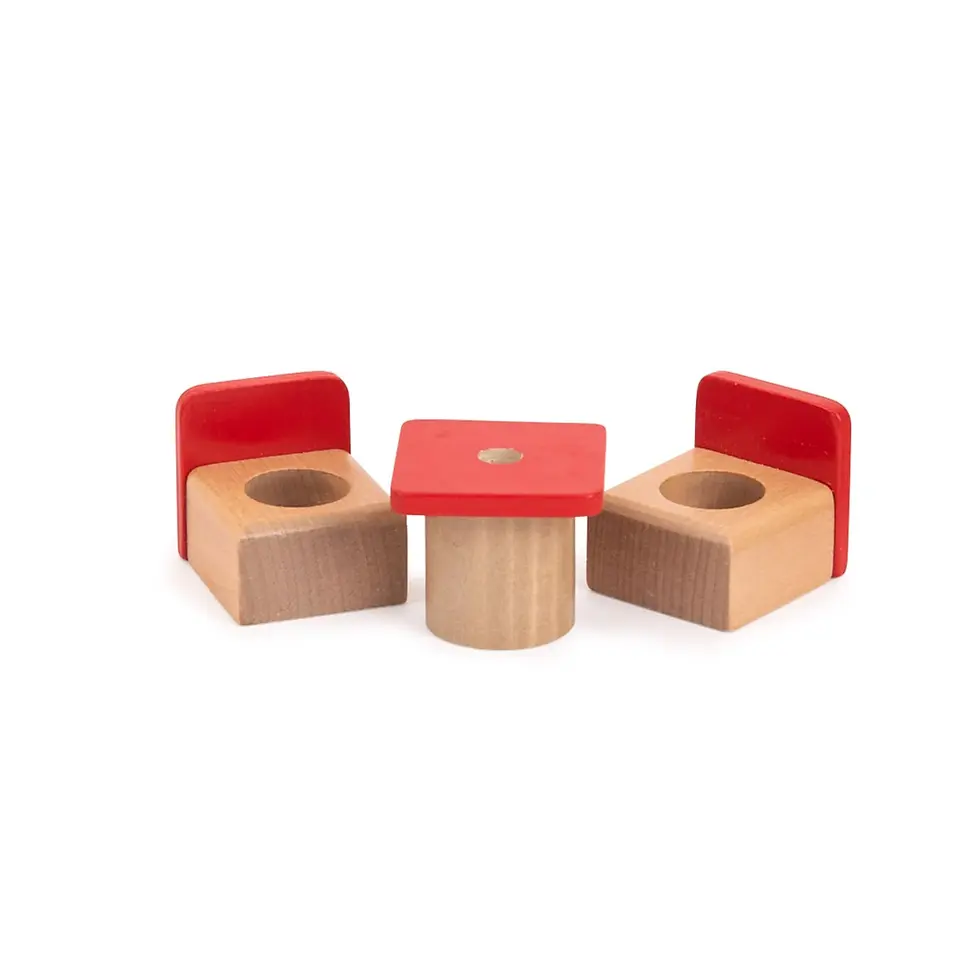 Miniatura: Roulotte in Legno con Accessori (No Personaggi)