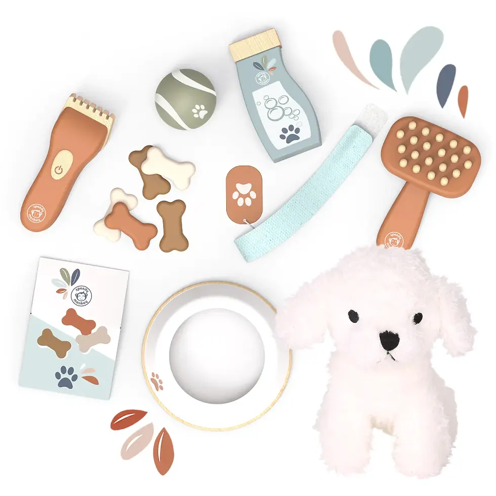 Thumbnail: My Little Dog - Set con Cagnolino Peluche e Accessori legno