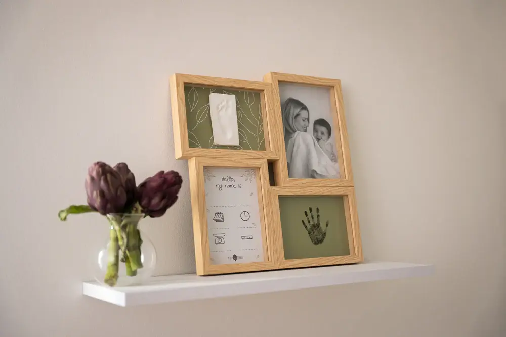 Cornice Puzzle - 2 Foto e 2 Impronte - Olive Tree