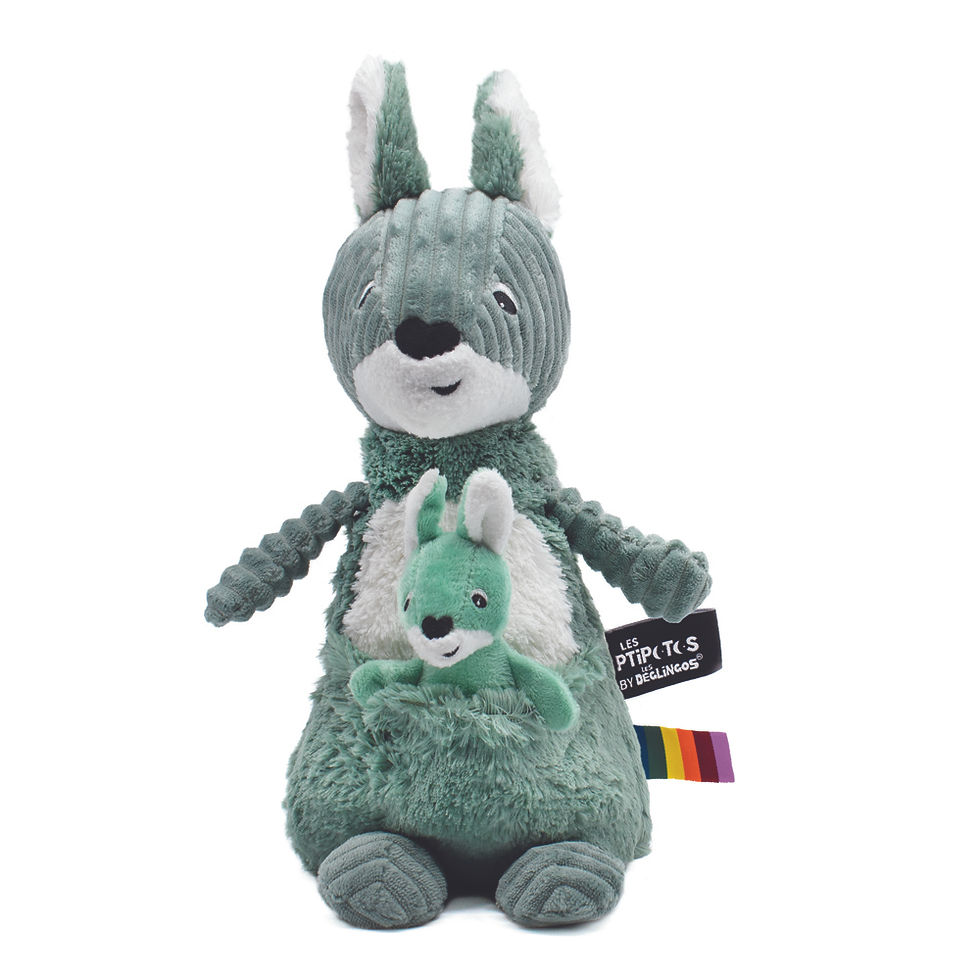 Thumbnail: Mamma canguro Menta in peluche e il suo bambino