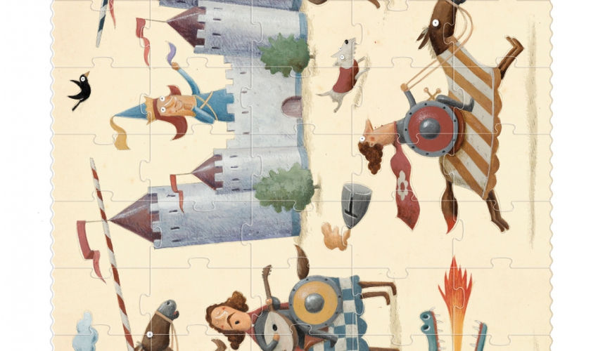 Miniatura: PUZZLE CAVALIERI 100 PEZZI