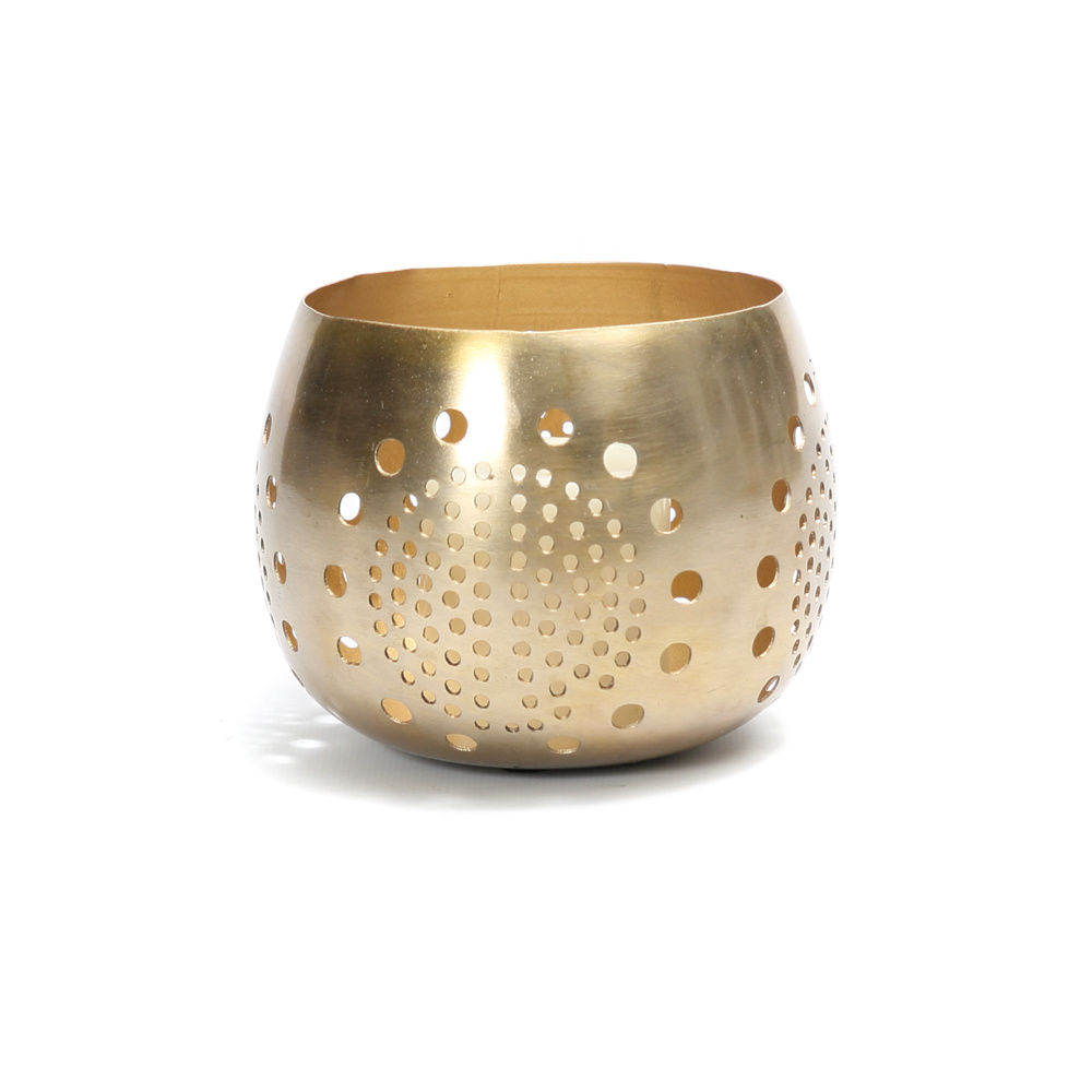 bougeoir en laiton doré ajouré bazar bizar