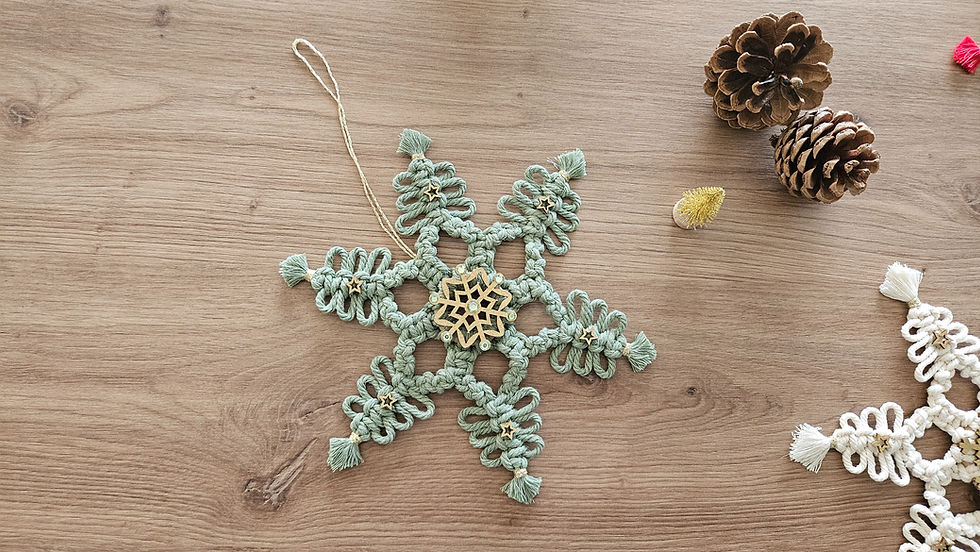 Miniature : flocon noël macramé